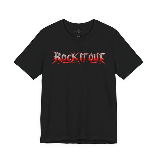 Rock It Out | Bang Your Head Heavy Metal Graphic T-Shirt | Front & Back