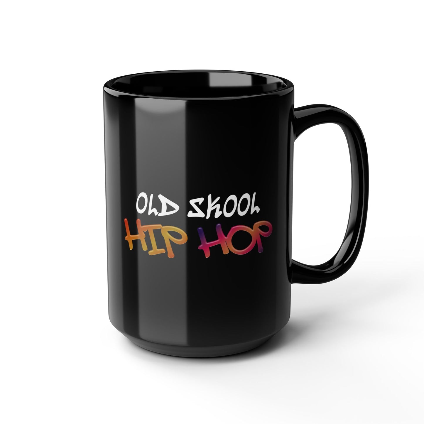 "Old Skool Sips" 15oz Black Ceramic Mug