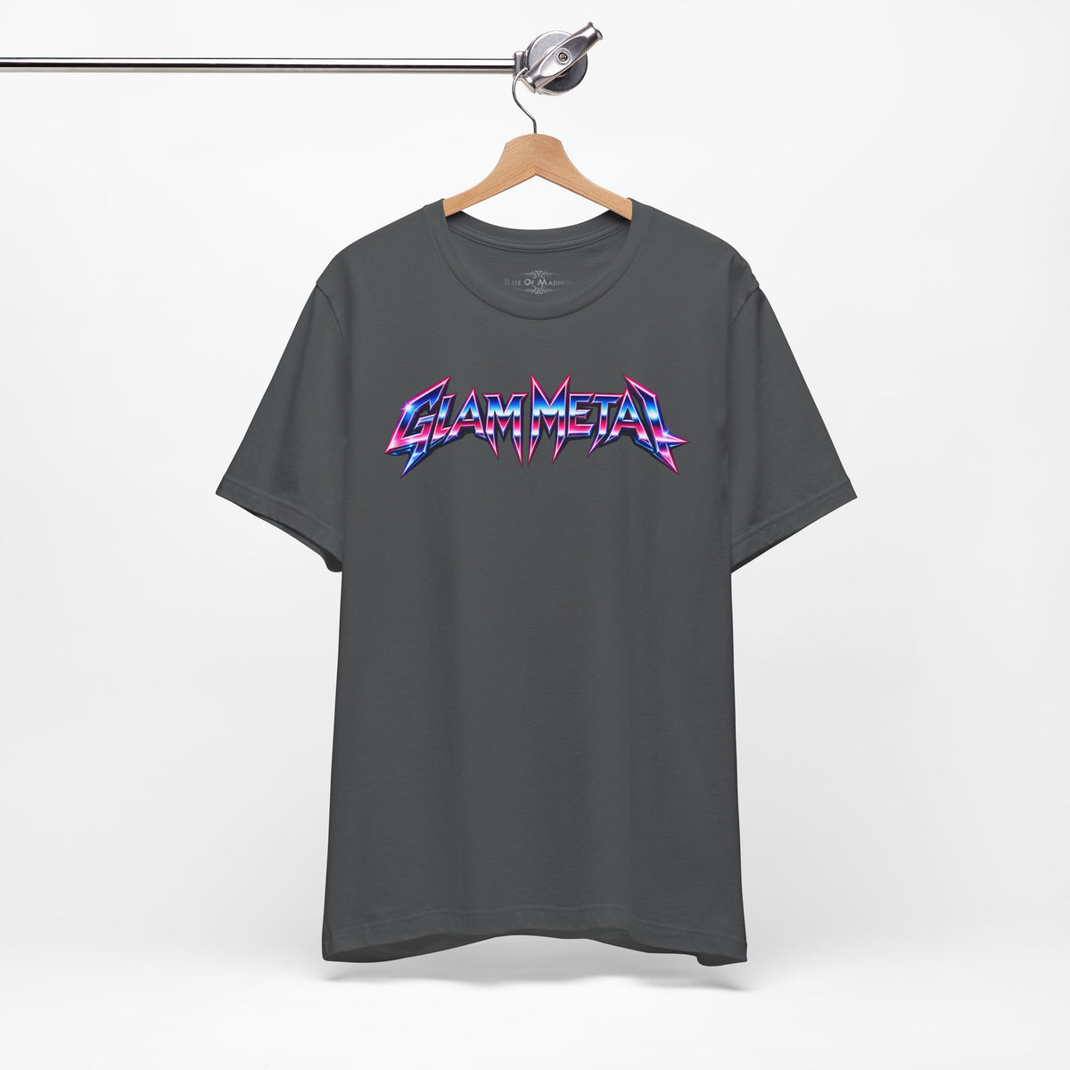 Glam Metal | Retro 80s Sunset Electric Guitar T-Shirt | Front & Back Rock Graphic Tee
