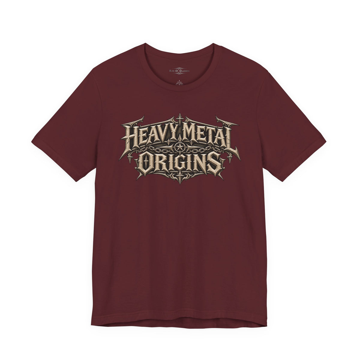 Heavy Metal Origins Est 1968 | Vintage Skull Rock T-Shirt | Gothic Front & Back Graphic Tee