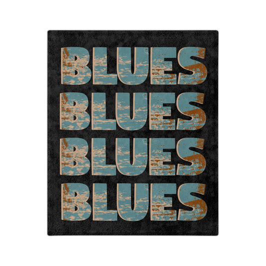 "Rusty Blues" 60x50 Velveteen Microfiber Blanket