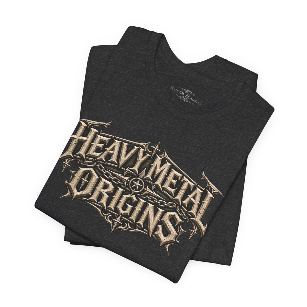 Heavy Metal Origins Est 1968 | Vintage Skull Rock T-Shirt | Gothic Front & Back Graphic Tee