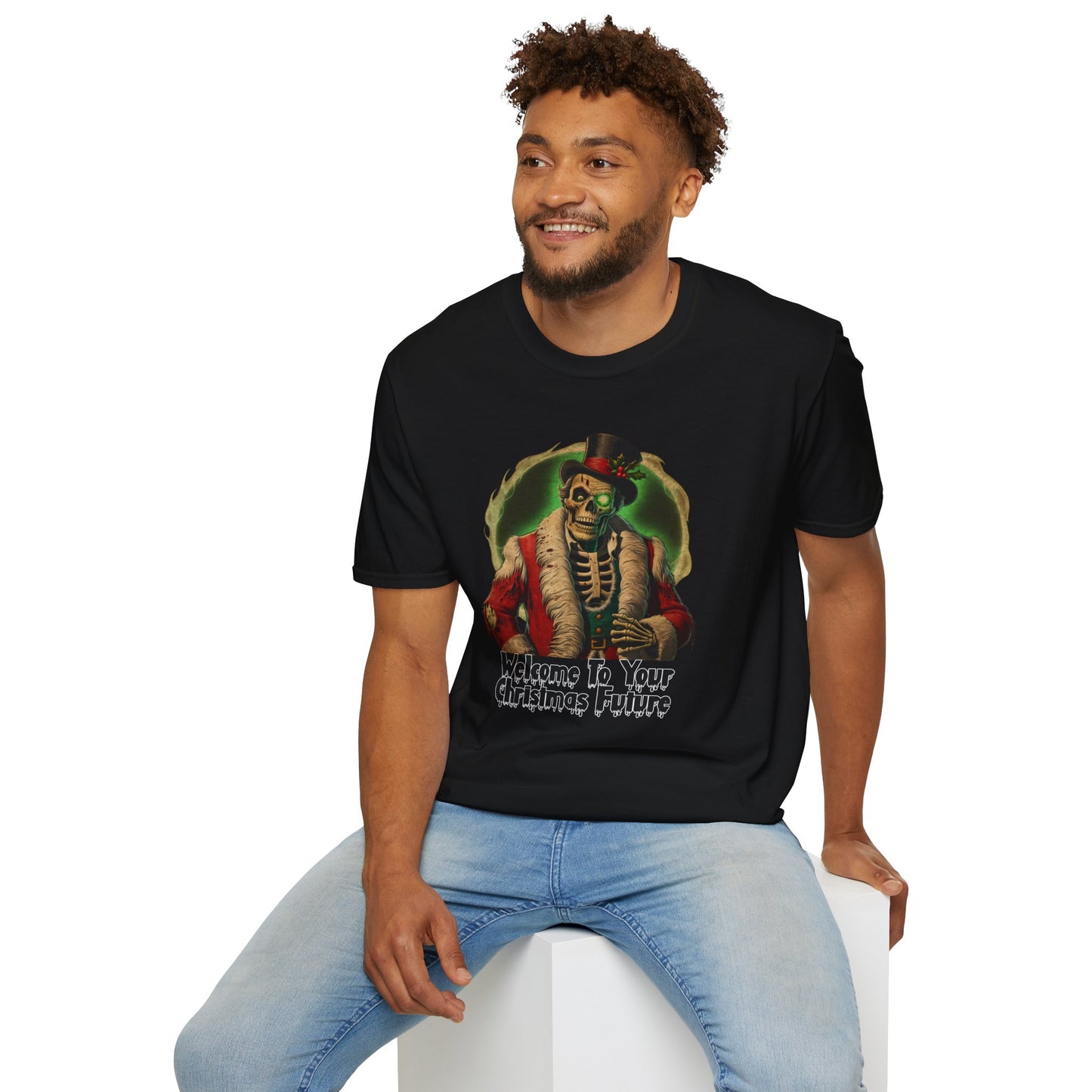 "Future's Festive Frights": Welcome to Your Christmas Future Men's Softstyle Tee