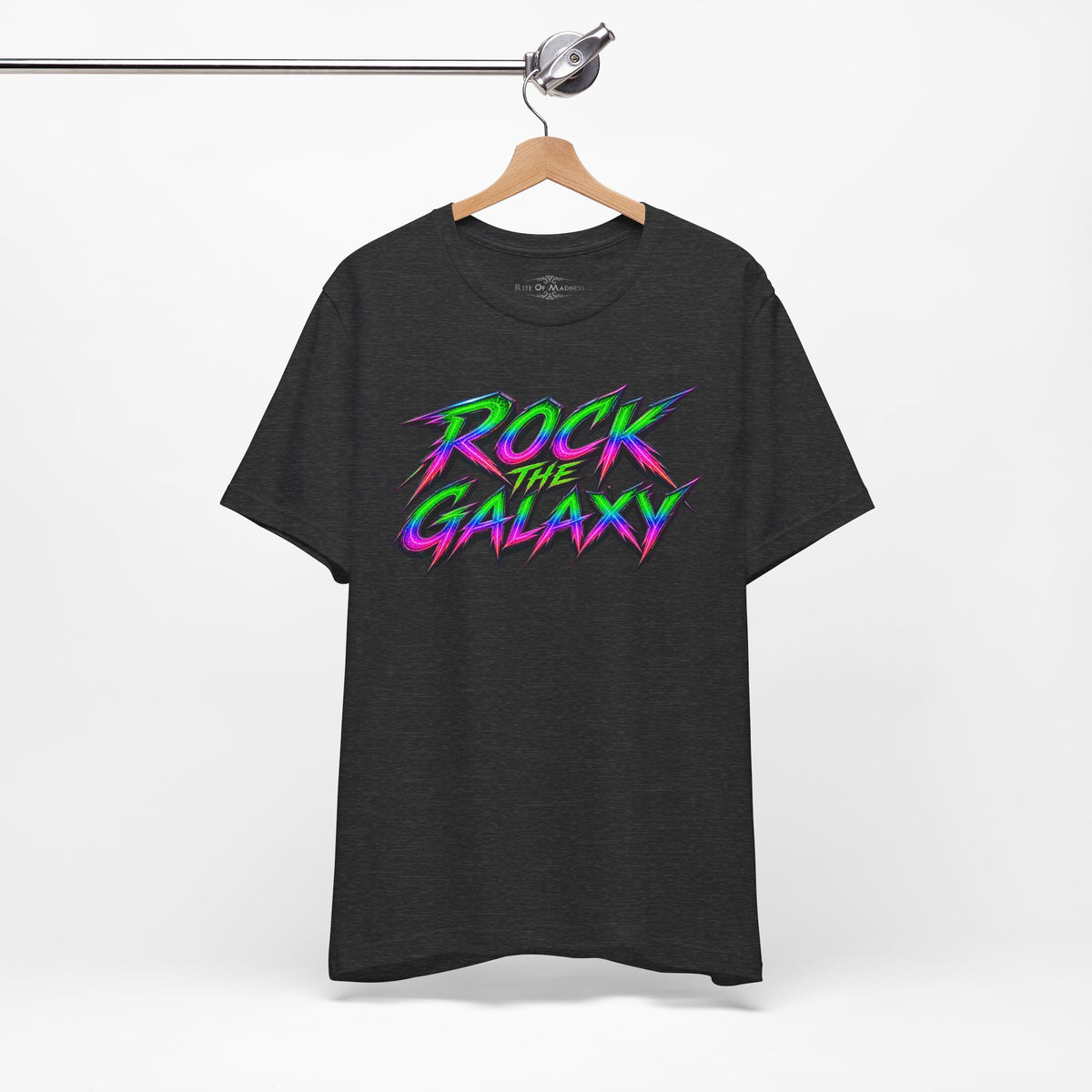 Rock the Galaxy | Alien Rock Music Graphic T-Shirt | Front & Back