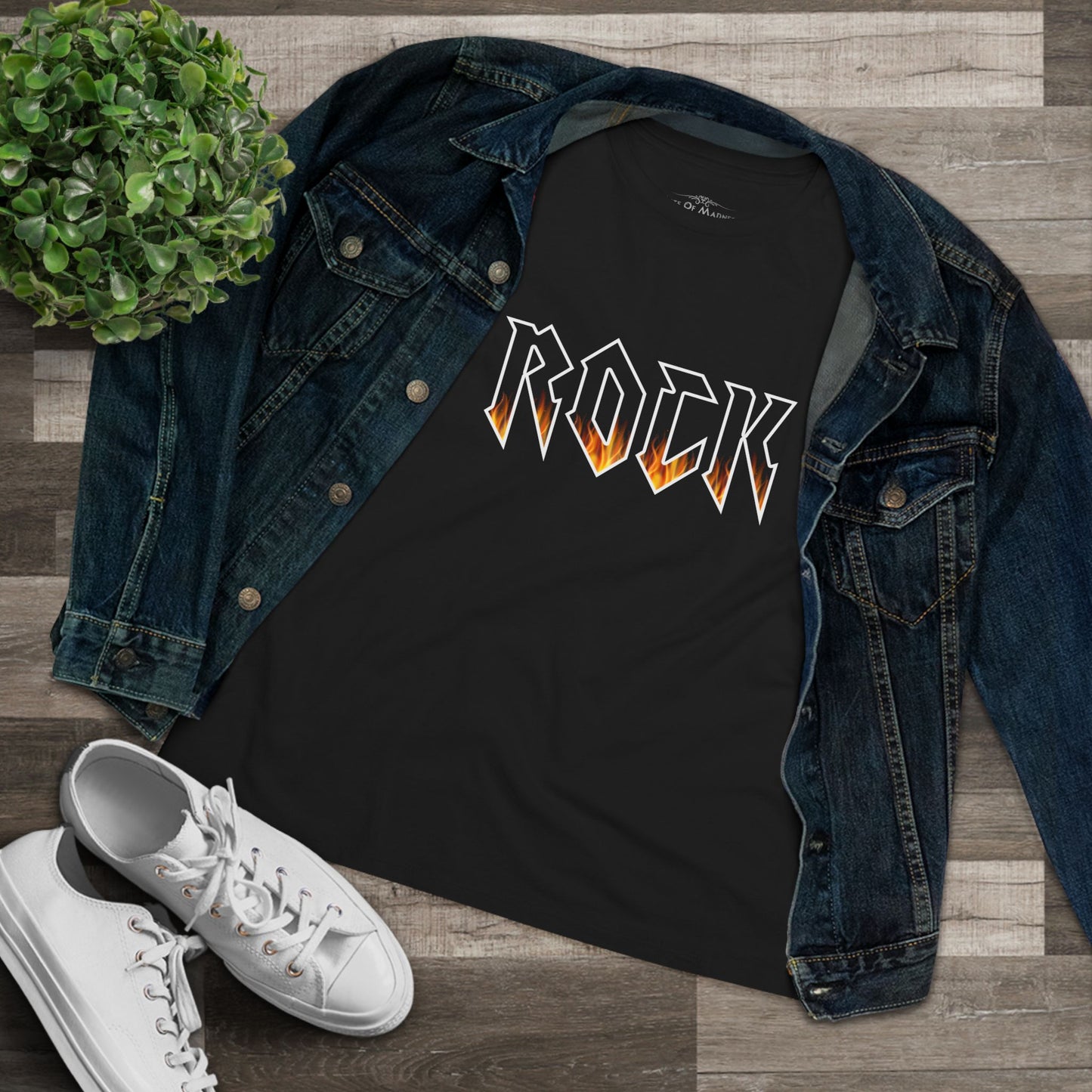 "ROCK On Fire" Women's Cotton Tee