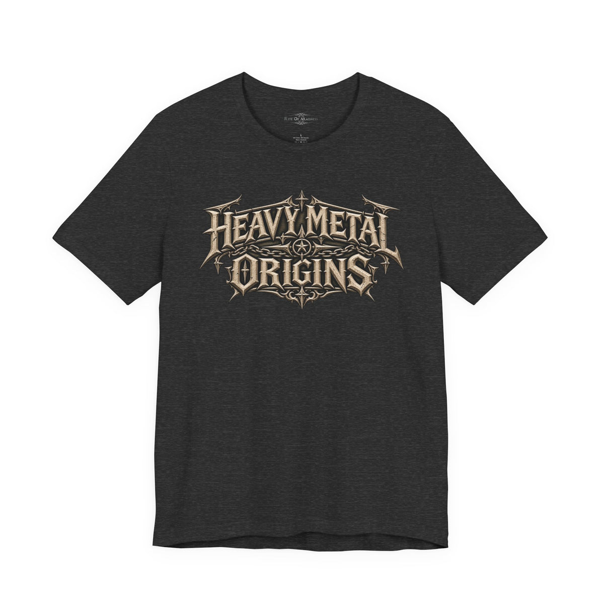 Heavy Metal Origins Est 1968 | Vintage Skull Rock T-Shirt | Gothic Front & Back Graphic Tee