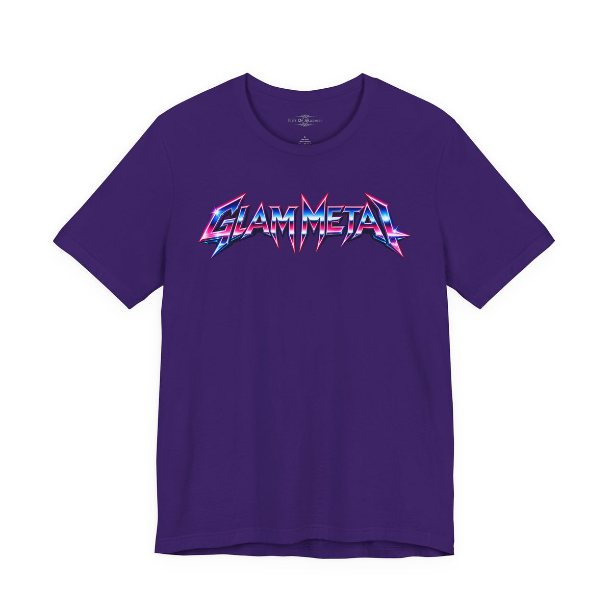Glam Metal | Retro 80s Sunset Electric Guitar T-Shirt | Front & Back Rock Graphic Tee