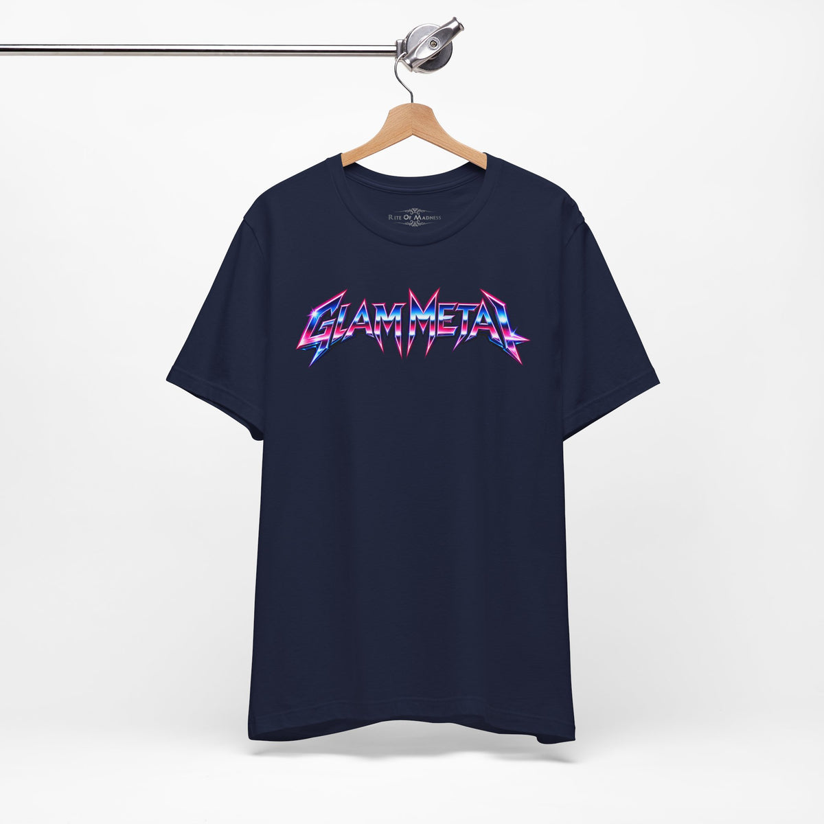 Glam Metal | Retro 80s Sunset Electric Guitar T-Shirt | Front & Back Rock Graphic Tee
