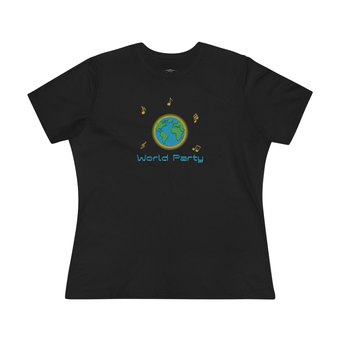 "World Party Women's Cotton Tee – Groove in Style with LyricalMadness Vibes!"