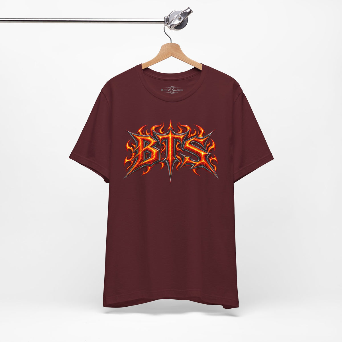 Burn the Silence | Flaming Electric Guitar Heavy Metal T-Shirt | Front & Back
