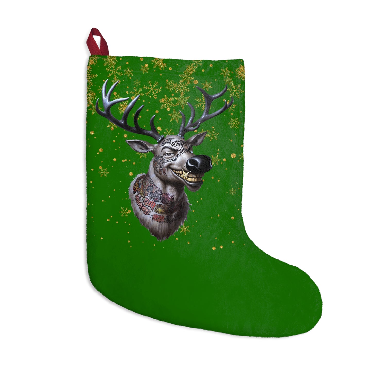 Ghetto Hoof: Gold Tooth Gangsta Reindeer Stocking