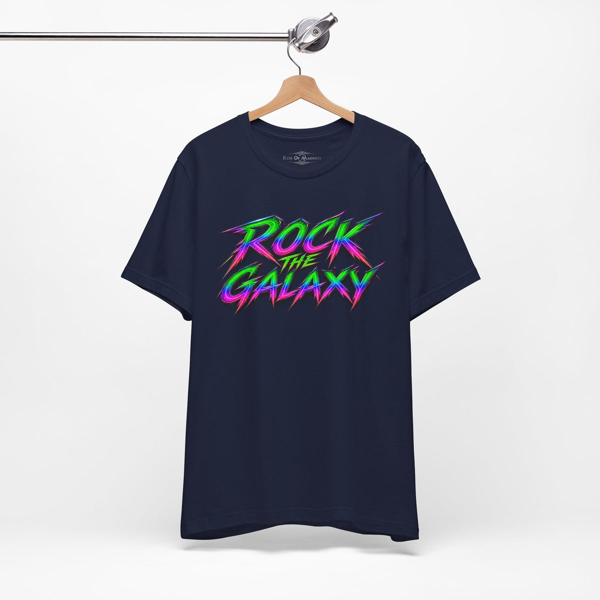Rock the Galaxy | Alien Rock Music Graphic T-Shirt | Front & Back