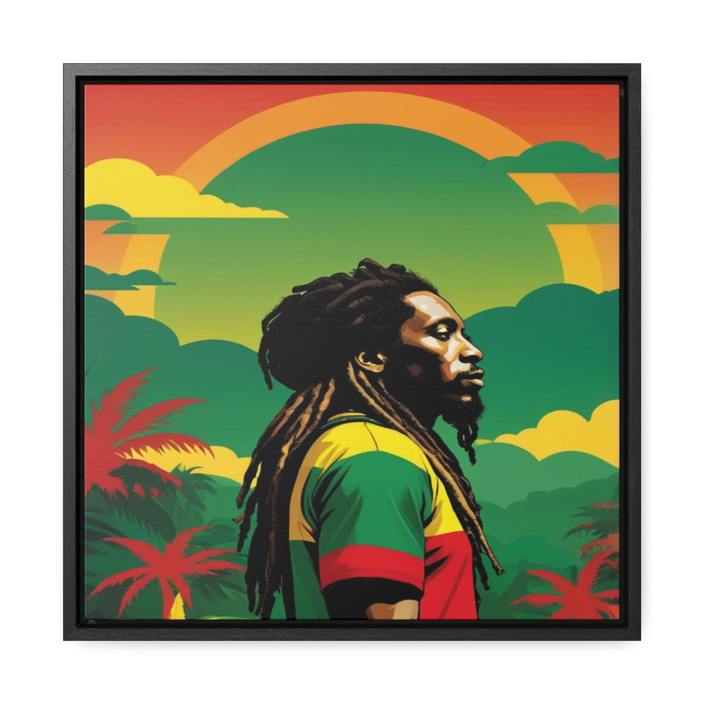 Irie Sunset Harmony 16x16 Framed Canvas