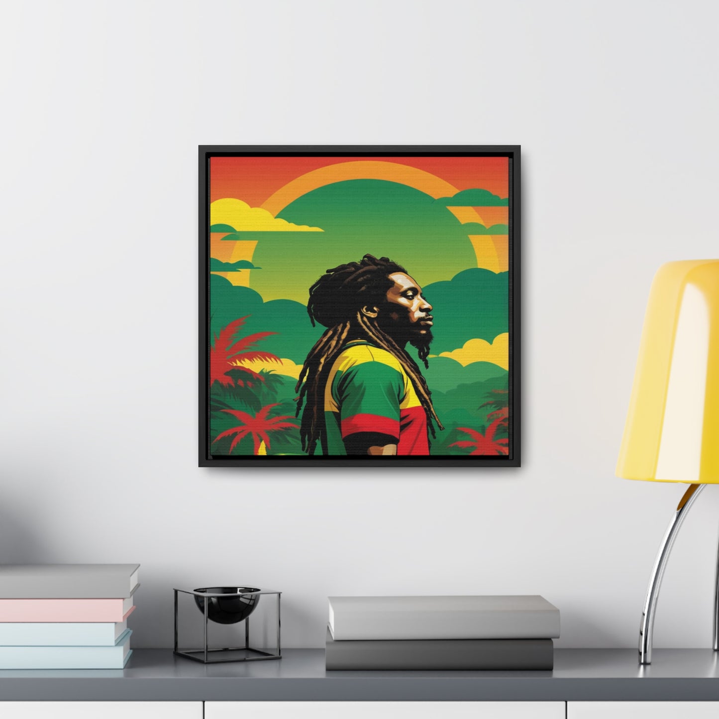 Irie Sunset Harmony 16x16 Framed Canvas