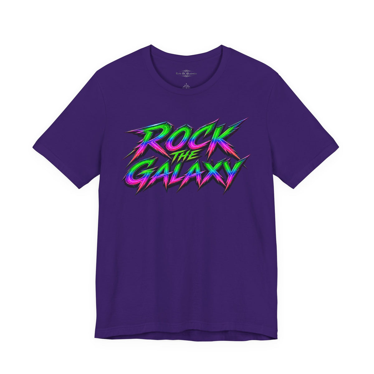 Rock the Galaxy | Alien Rock Music Graphic T-Shirt | Front & Back
