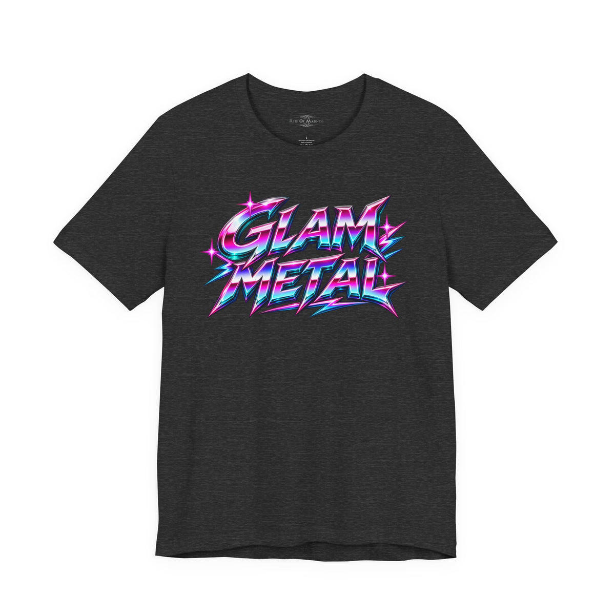 Glam Metal | Women's 80s Glam Rock Lips Graphic T-Shirt | Front & Back