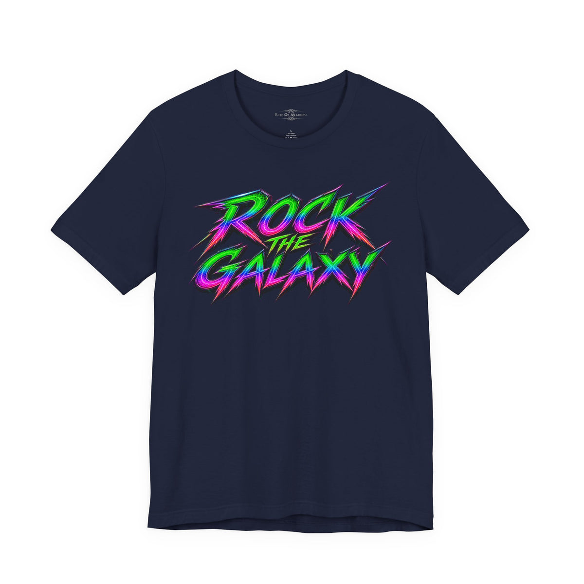 Rock the Galaxy | Alien Rock Music Graphic T-Shirt | Front & Back