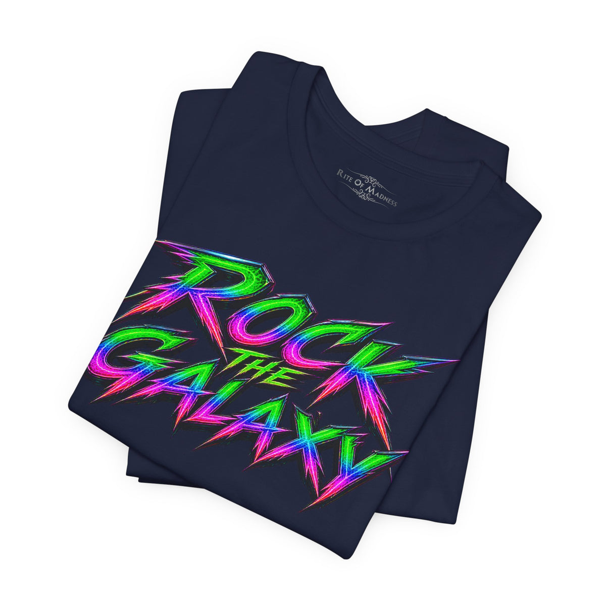Rock the Galaxy | Alien Rock Music Graphic T-Shirt | Front & Back