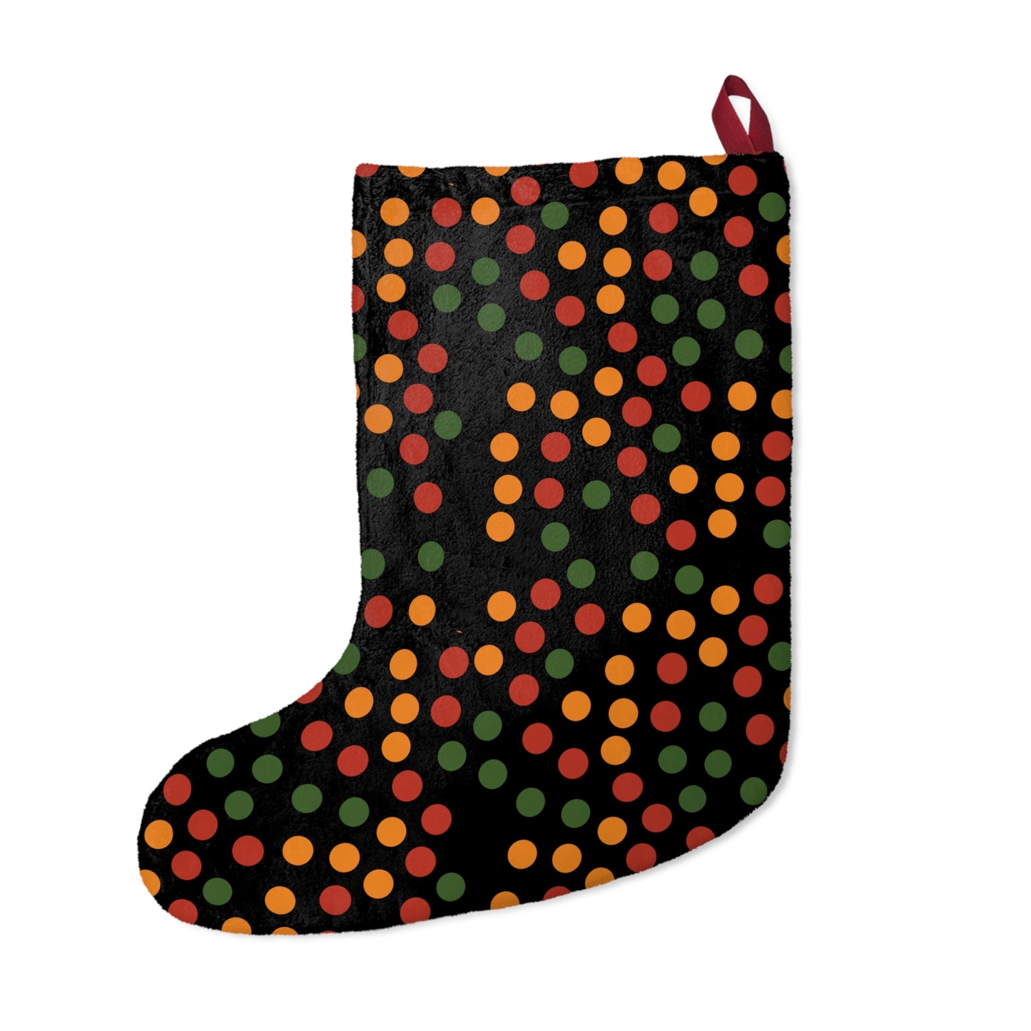 Dot The Halls Christmas Stocking