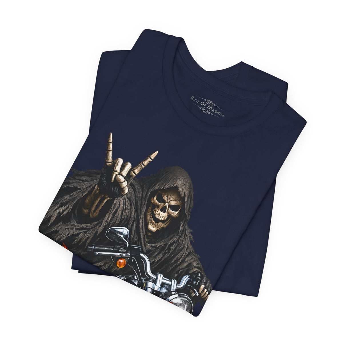 Skulls Steel & Sex Appeal Grim Reaper Biker T-Shirt | Heavy Metal Motorcycle Graphic Tee