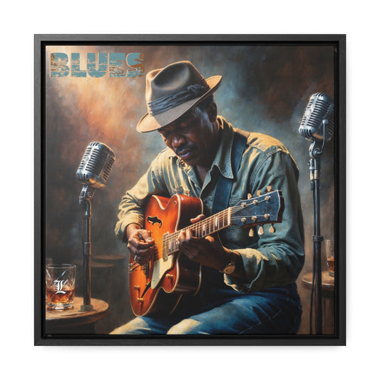 Echoes of the Blues 16x16 Framed Canvas