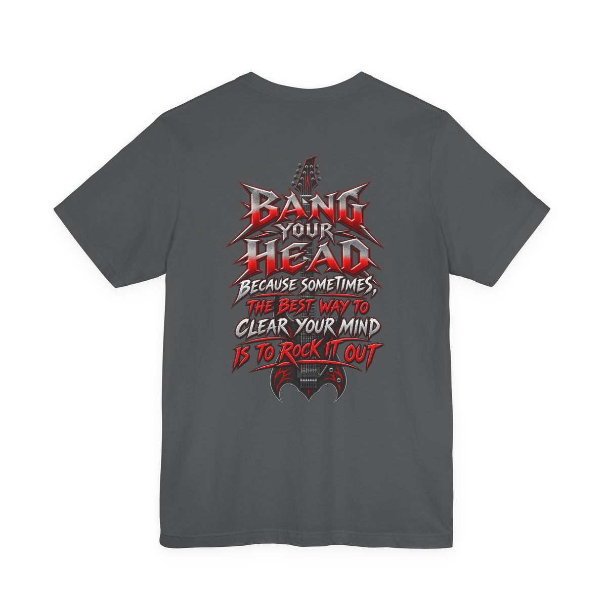 Rock It Out | Bang Your Head Heavy Metal Graphic T-Shirt | Front & Back