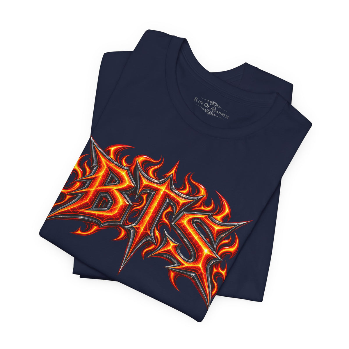 Burn the Silence | Flaming Electric Guitar Heavy Metal T-Shirt | Front & Back