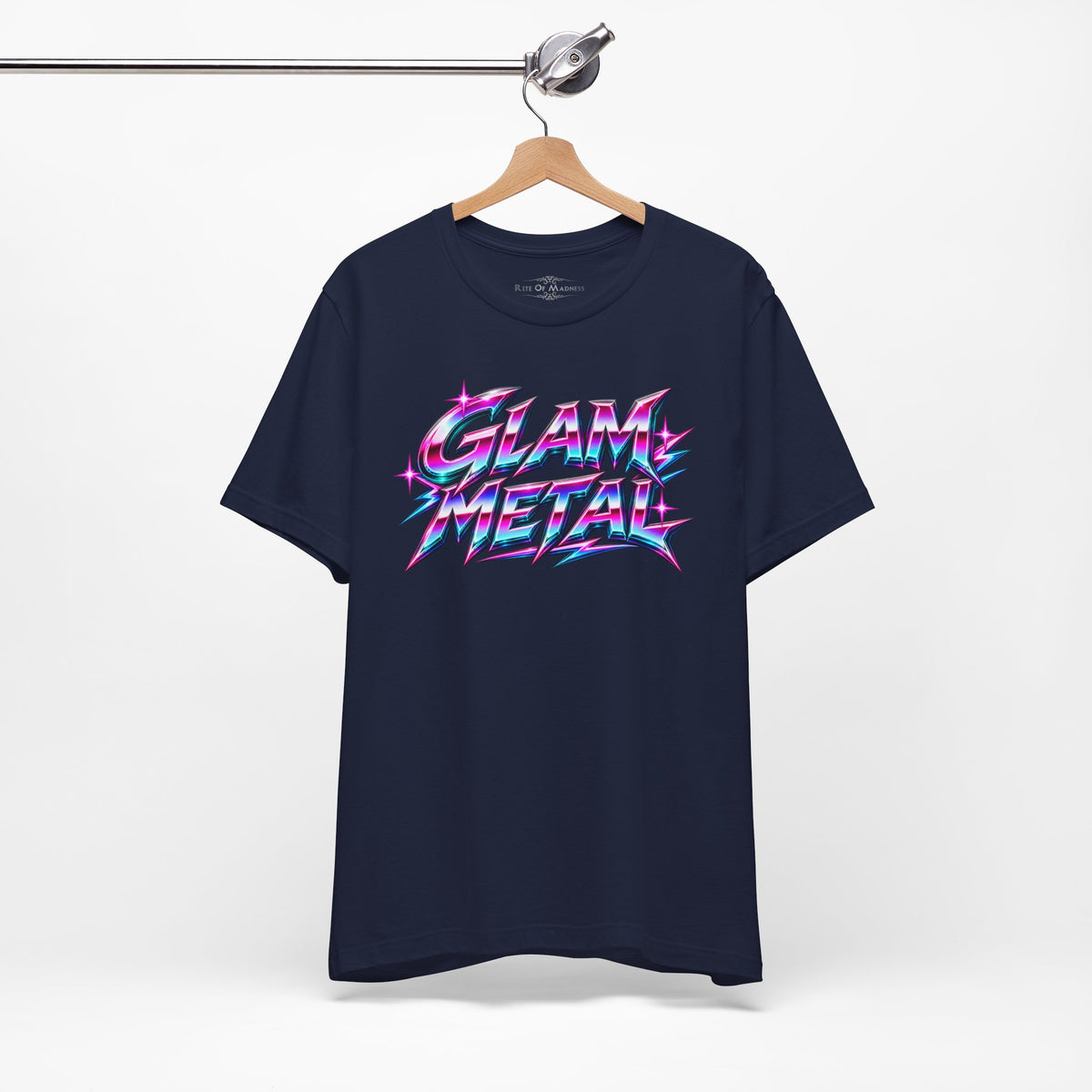 Glam Metal | Women's 80s Glam Rock Lips Graphic T-Shirt | Front & Back