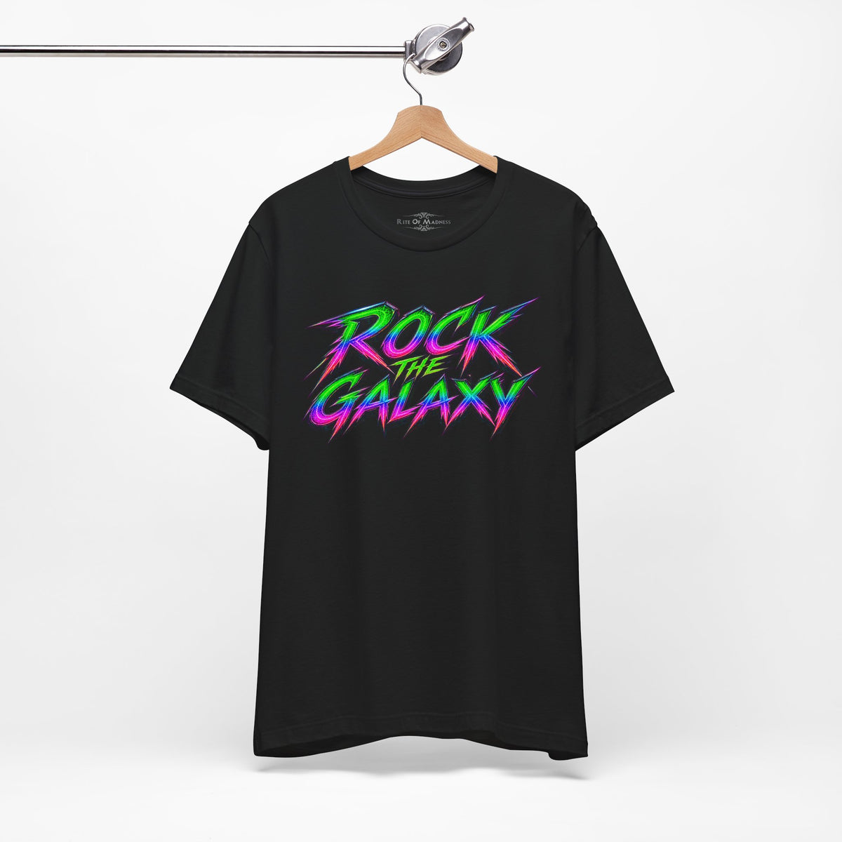 Rock the Galaxy | Alien Rock Music Graphic T-Shirt | Front & Back