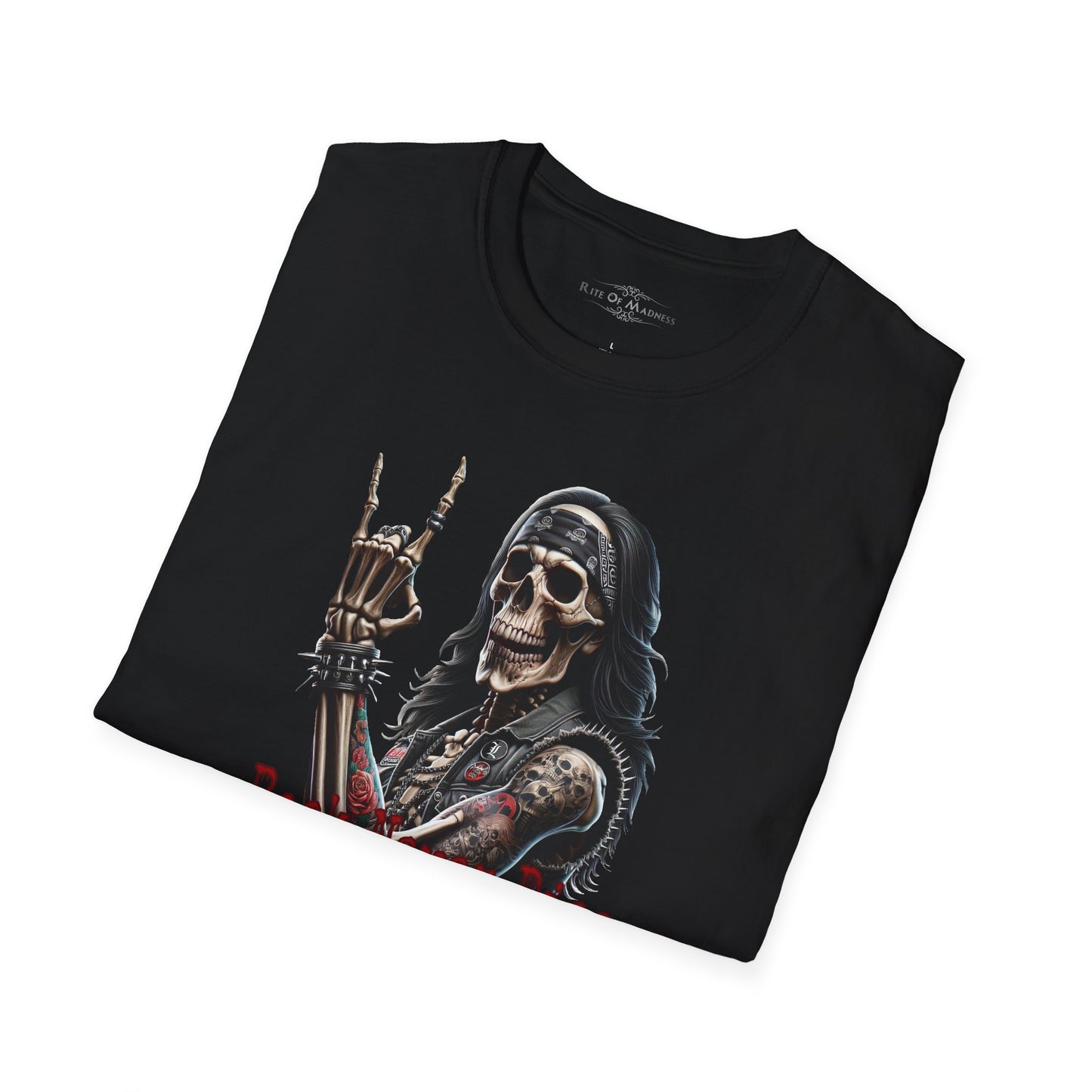 "Eternal Riffs": Rock Never Dies Skeleton Men's Softstyle Tee