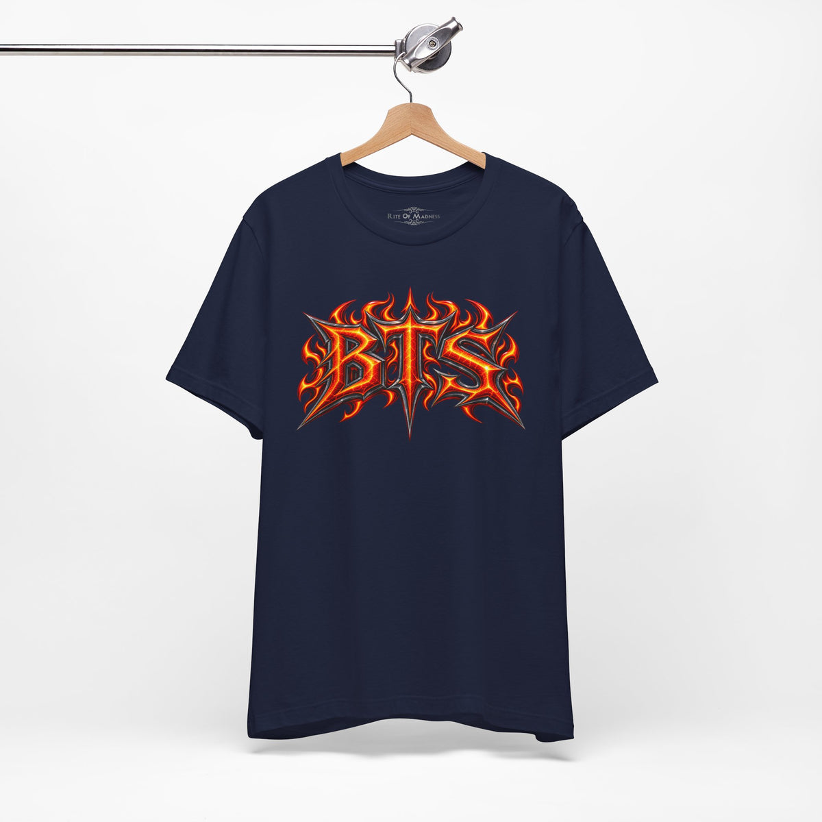 Burn the Silence | Flaming Electric Guitar Heavy Metal T-Shirt | Front & Back