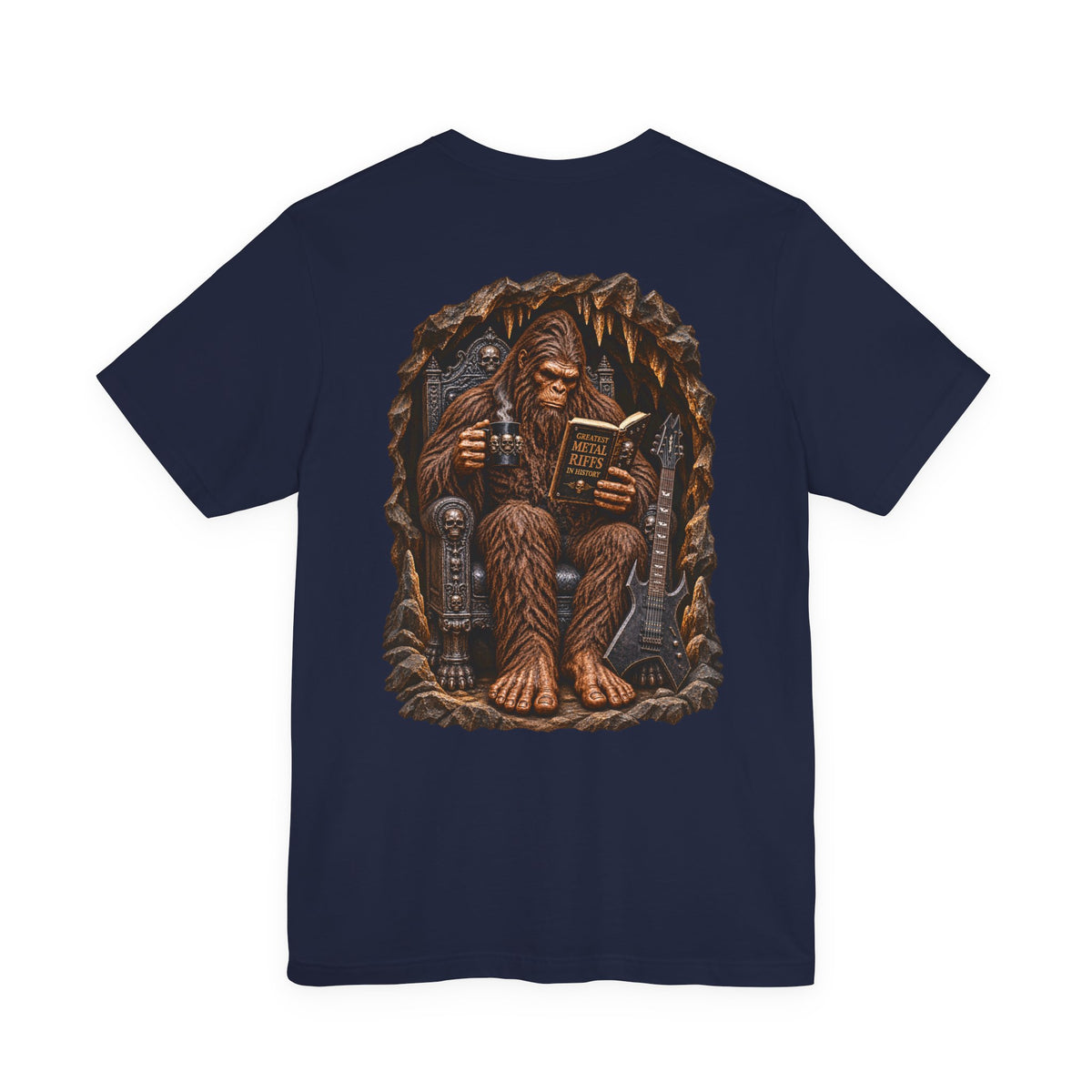 Stay Wild Stay Metal | Bigfoot Heavy Metal Graphic T-Shirt | Front & Back