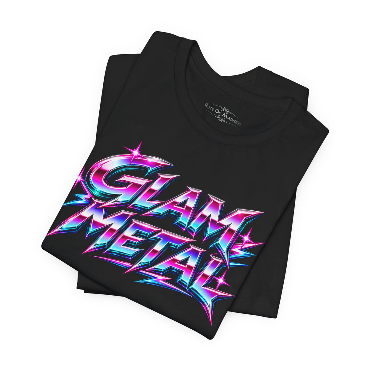 Glam Metal | Women's 80s Glam Rock Lips Graphic T-Shirt | Front & Back