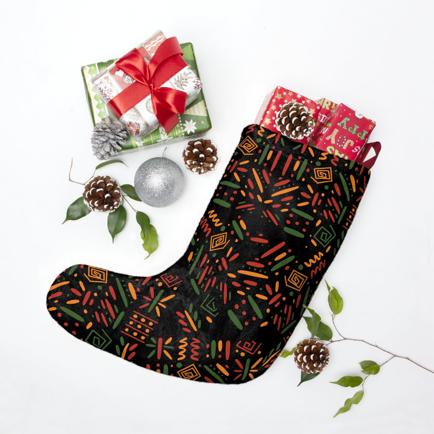 Festive Fusion Stocking: Celebrate with African Patterns!