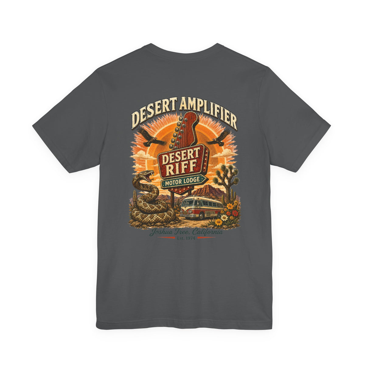 Desert Riff Motor Lodge | Vintage Desert Rock Graphic T-Shirt | Front & Back