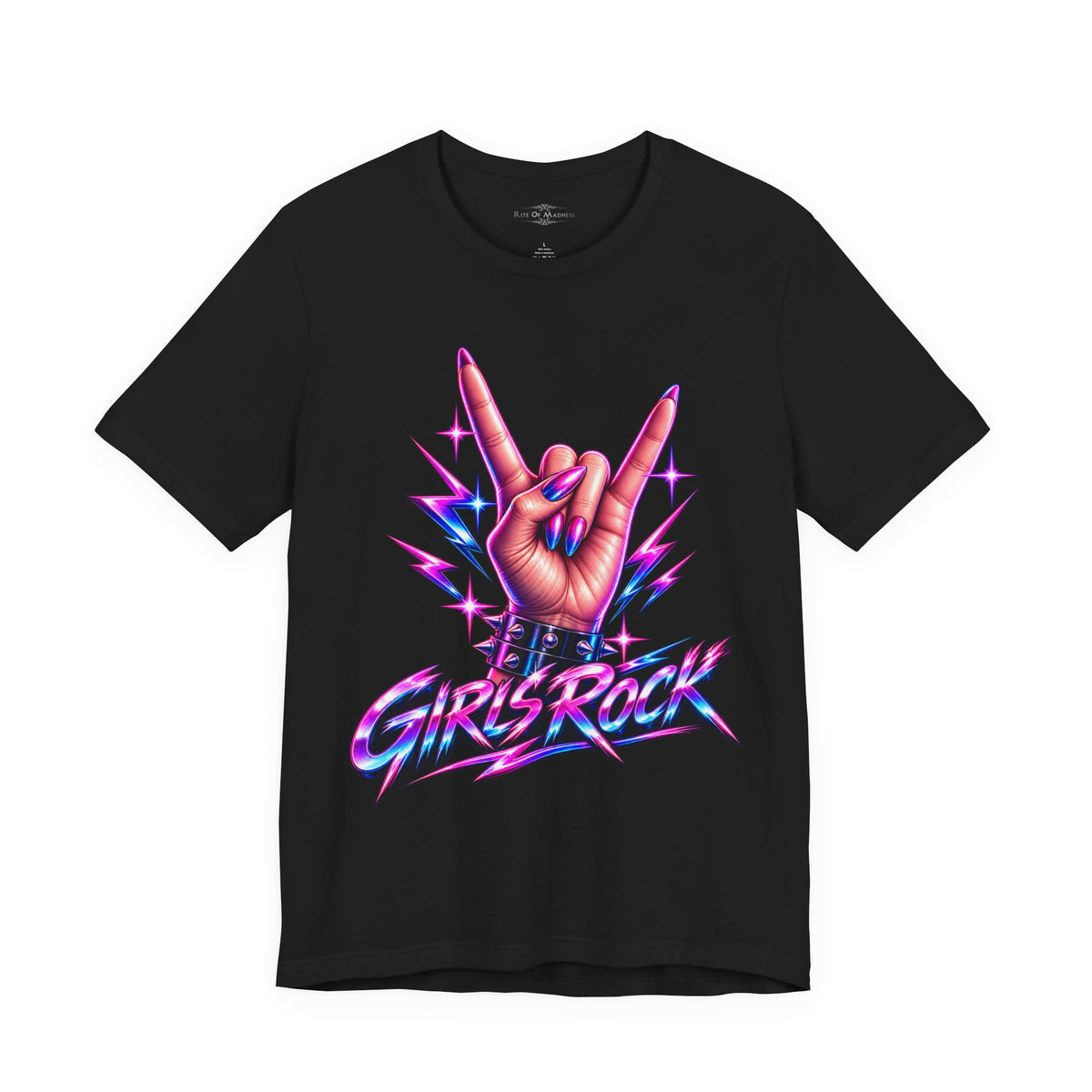 Girls Rock | Women's Rock & Roll Graphic T-Shirt | Rite Of Madness