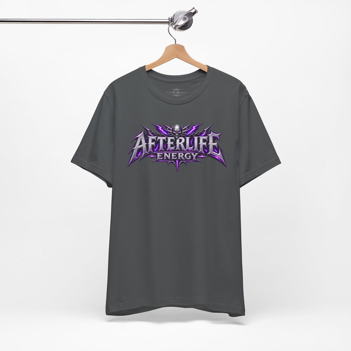 Afterlife Energy | Grim Reaper Drummer T-Shirt | Heavy Metal Front & Back Graphic Tee