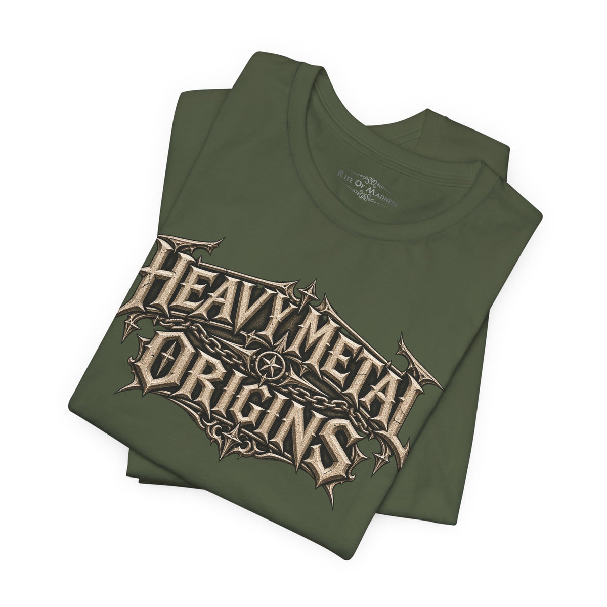 Heavy Metal Origins Est 1968 | Vintage Skull Rock T-Shirt | Gothic Front & Back Graphic Tee