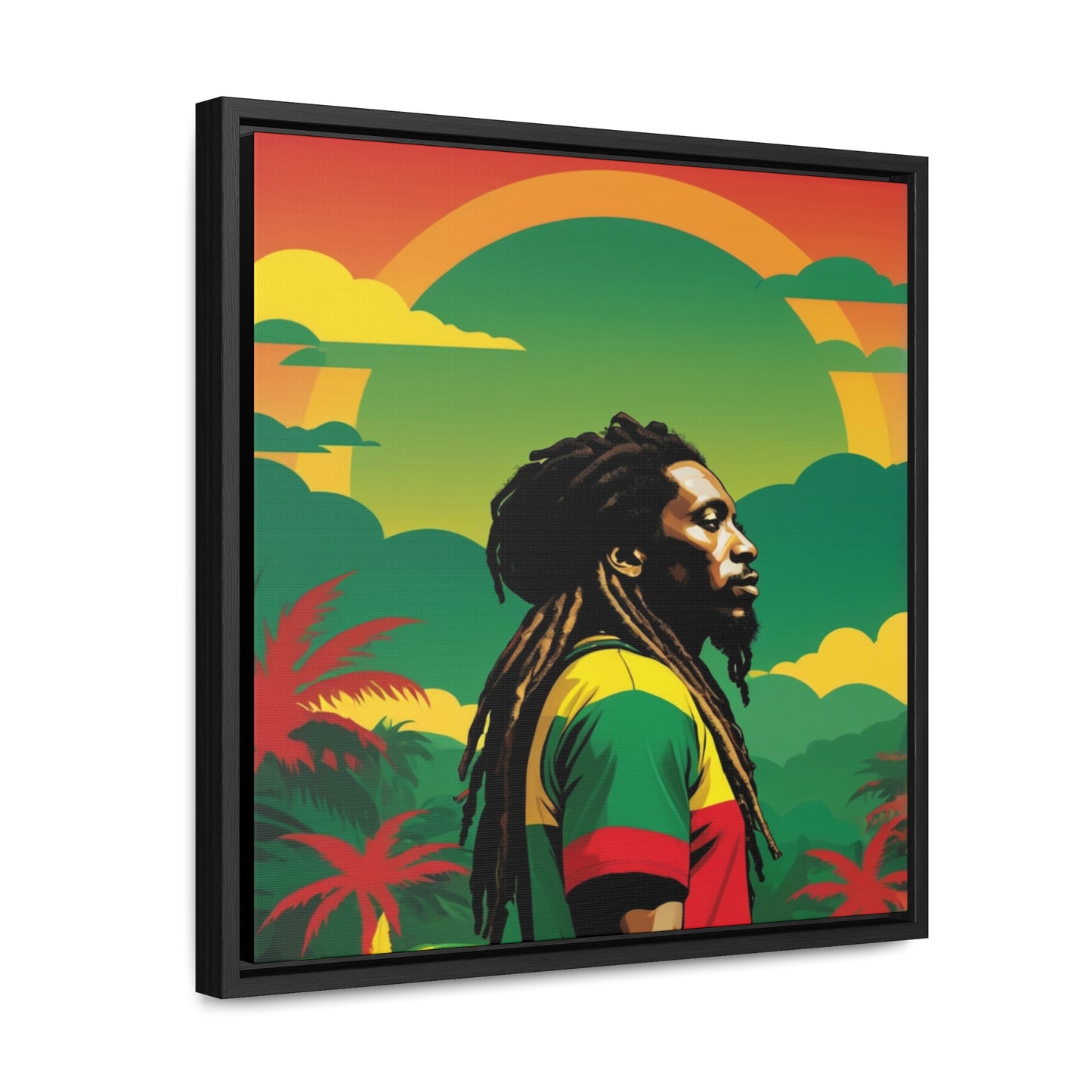 Irie Sunset Harmony 16x16 Framed Canvas