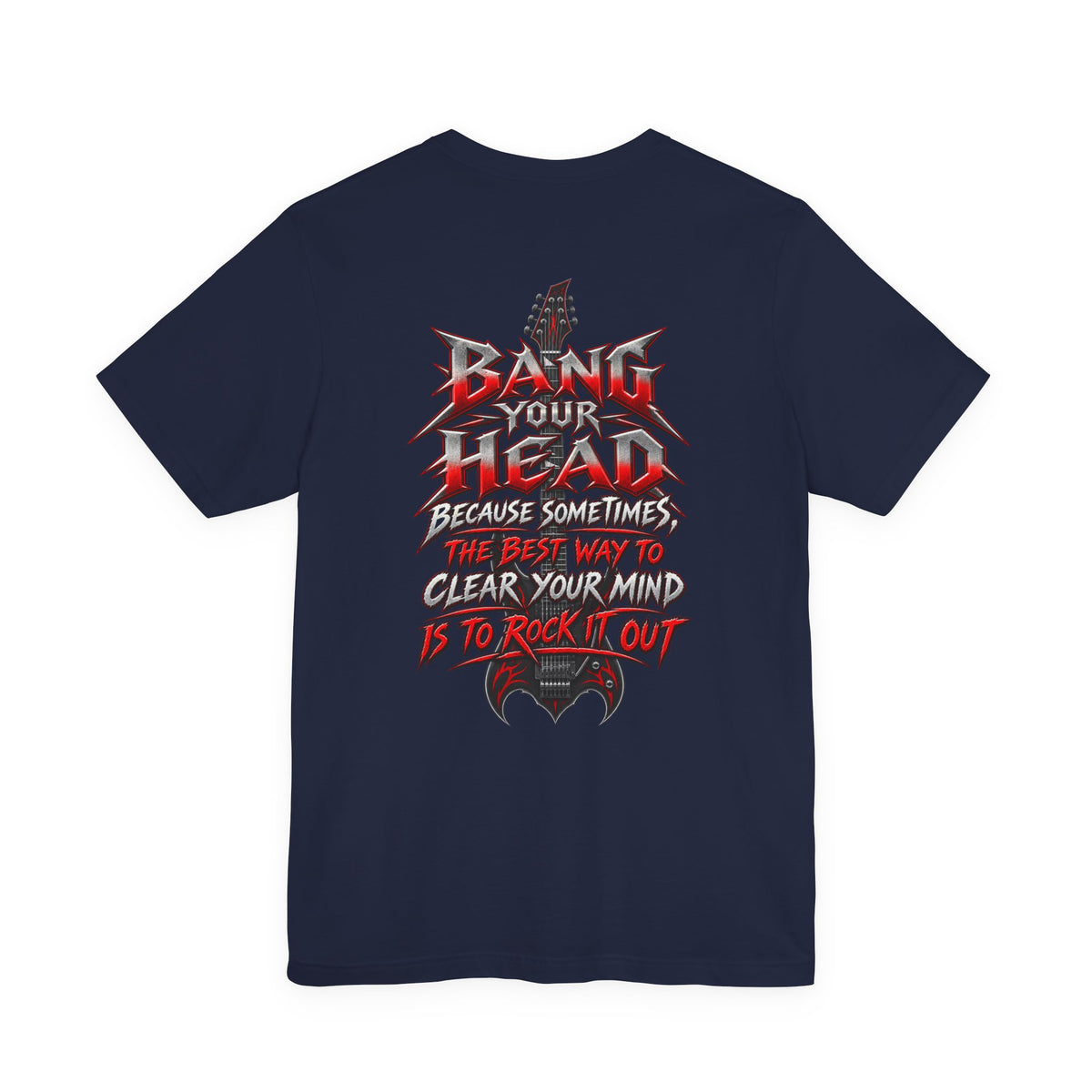 Rock It Out | Bang Your Head Heavy Metal Graphic T-Shirt | Front & Back