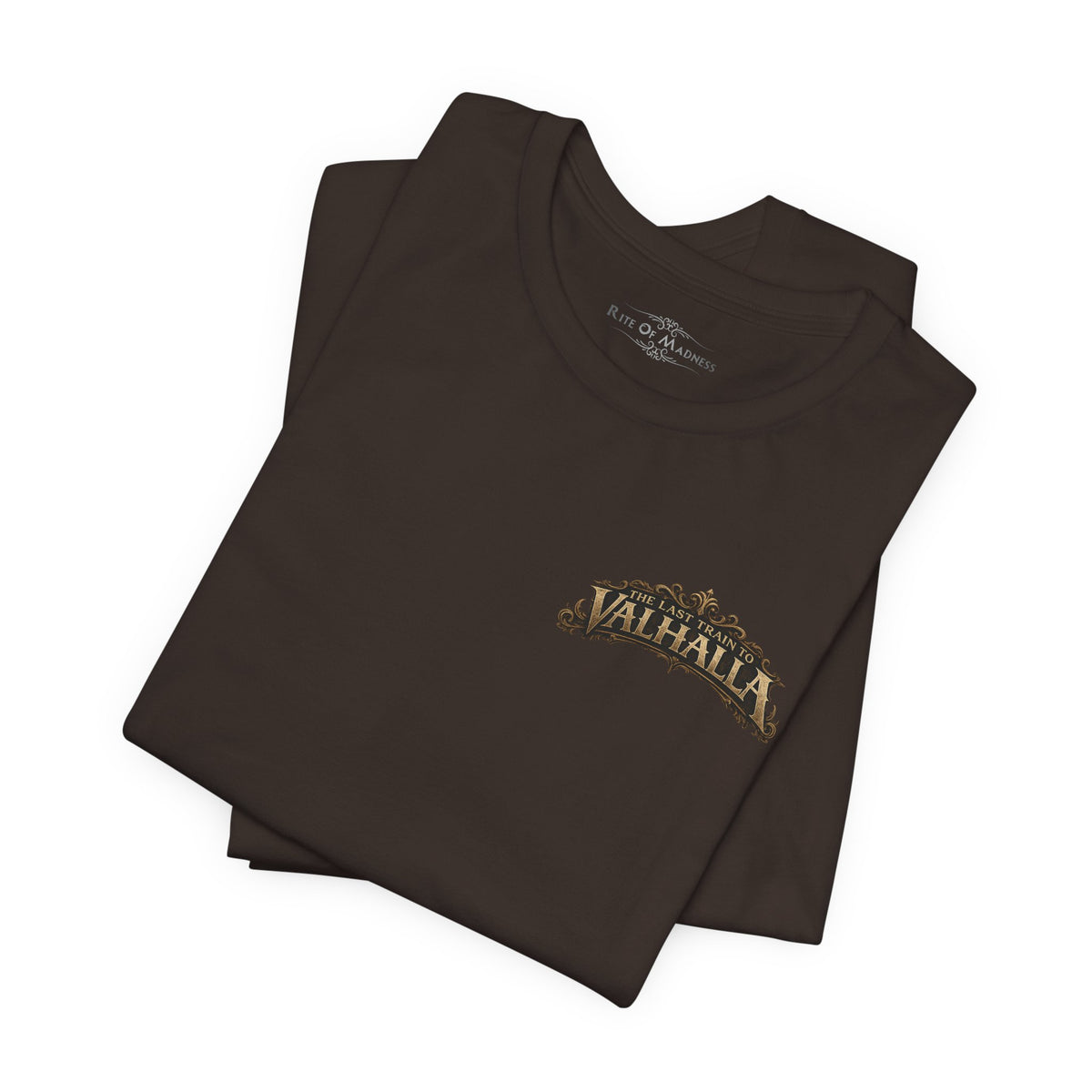 The Last Train to Valhalla Heavy Metal T-Shirt | Vintage Steam Train Guitar Graphic Tee | Front and Back Rock Shirt