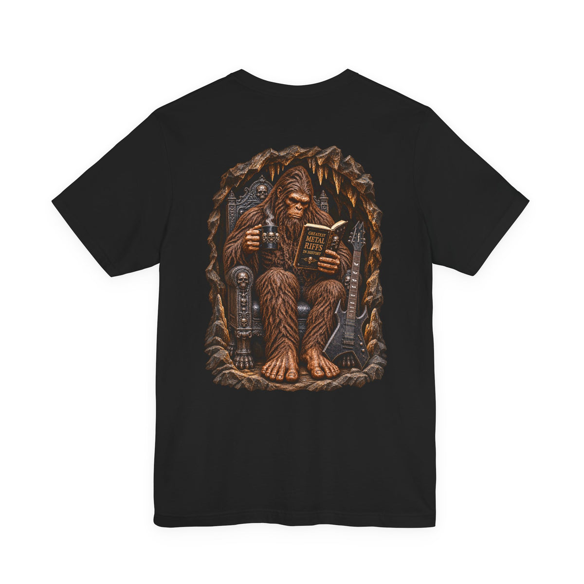 Stay Wild Stay Metal | Bigfoot Heavy Metal Graphic T-Shirt | Front & Back