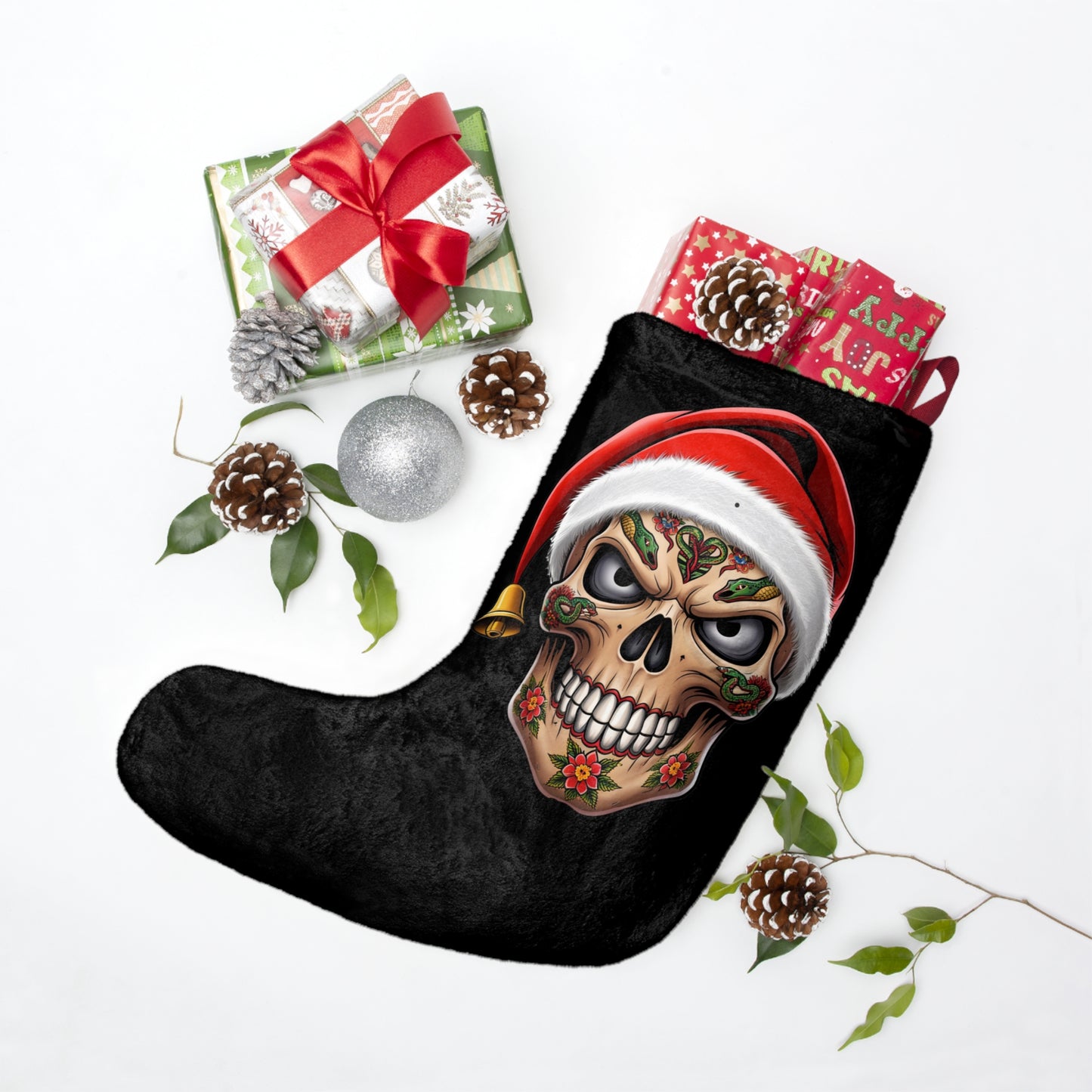 Hip Hop Santa Skull Stocking