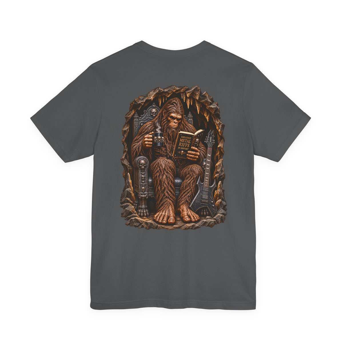 Stay Wild Stay Metal | Bigfoot Heavy Metal Graphic T-Shirt | Front & Back
