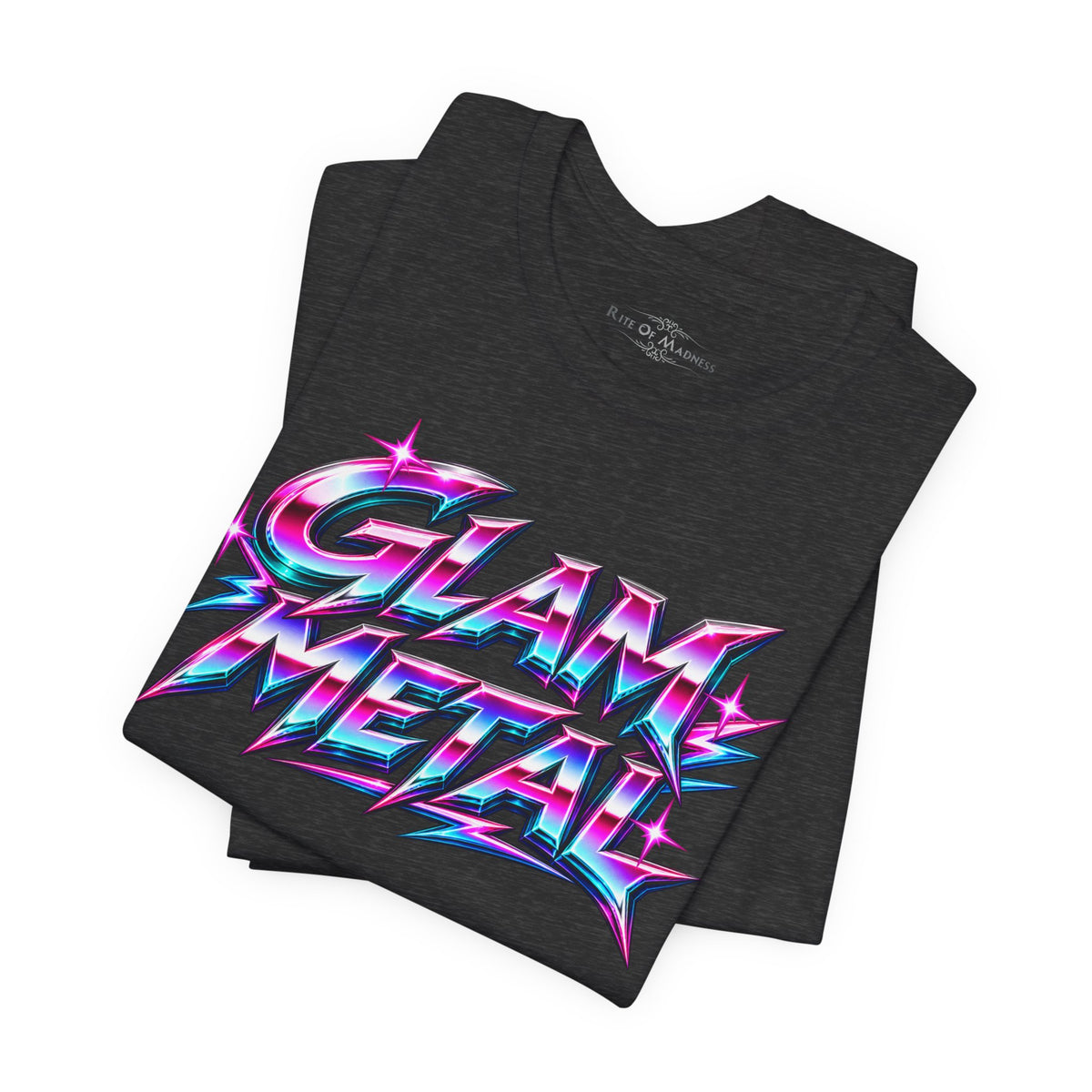 Glam Metal | Women's 80s Glam Rock Lips Graphic T-Shirt | Front & Back