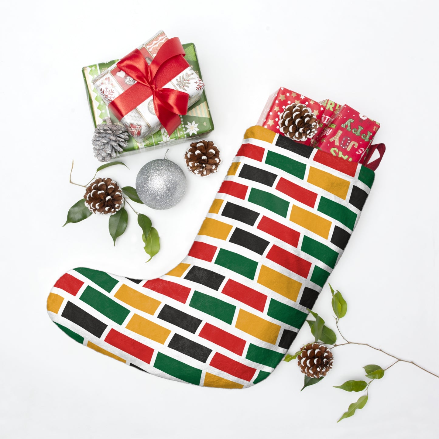 Brick the Halls! African Pattern Stocking