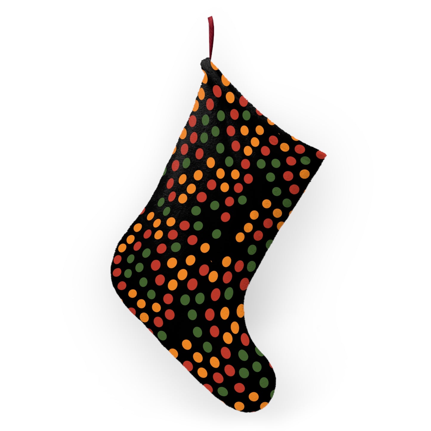 Dot The Halls Christmas Stocking