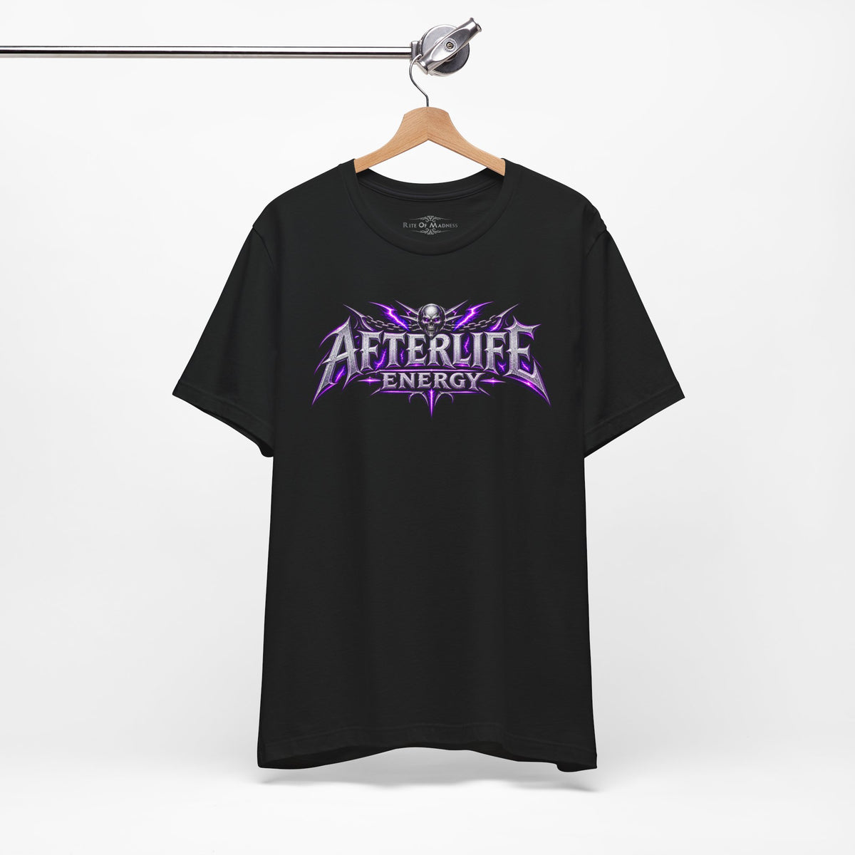 Afterlife Energy | Grim Reaper Drummer T-Shirt | Heavy Metal Front & Back Graphic Tee