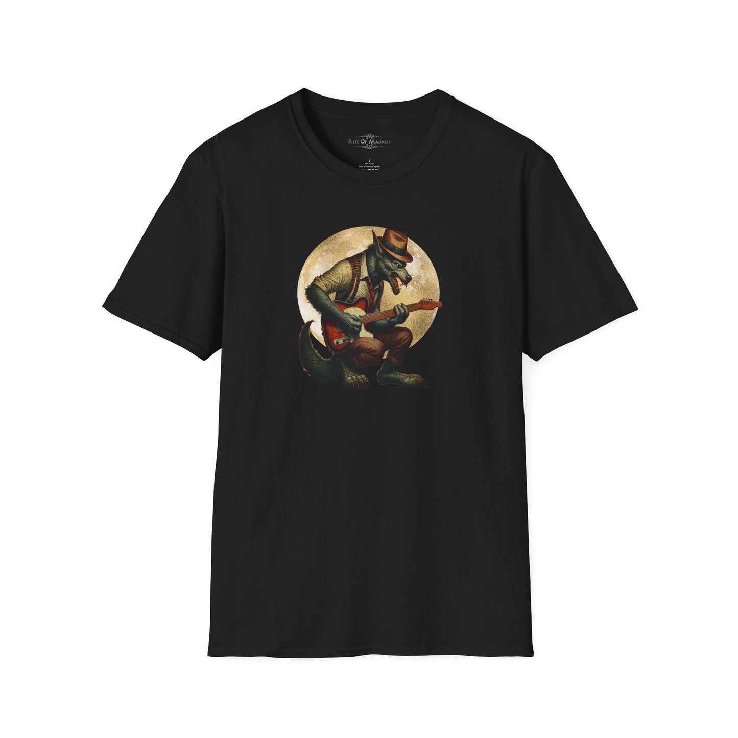 Howlin' at Midnight: Werewolf Blues Jam Men's Softstyle Tee