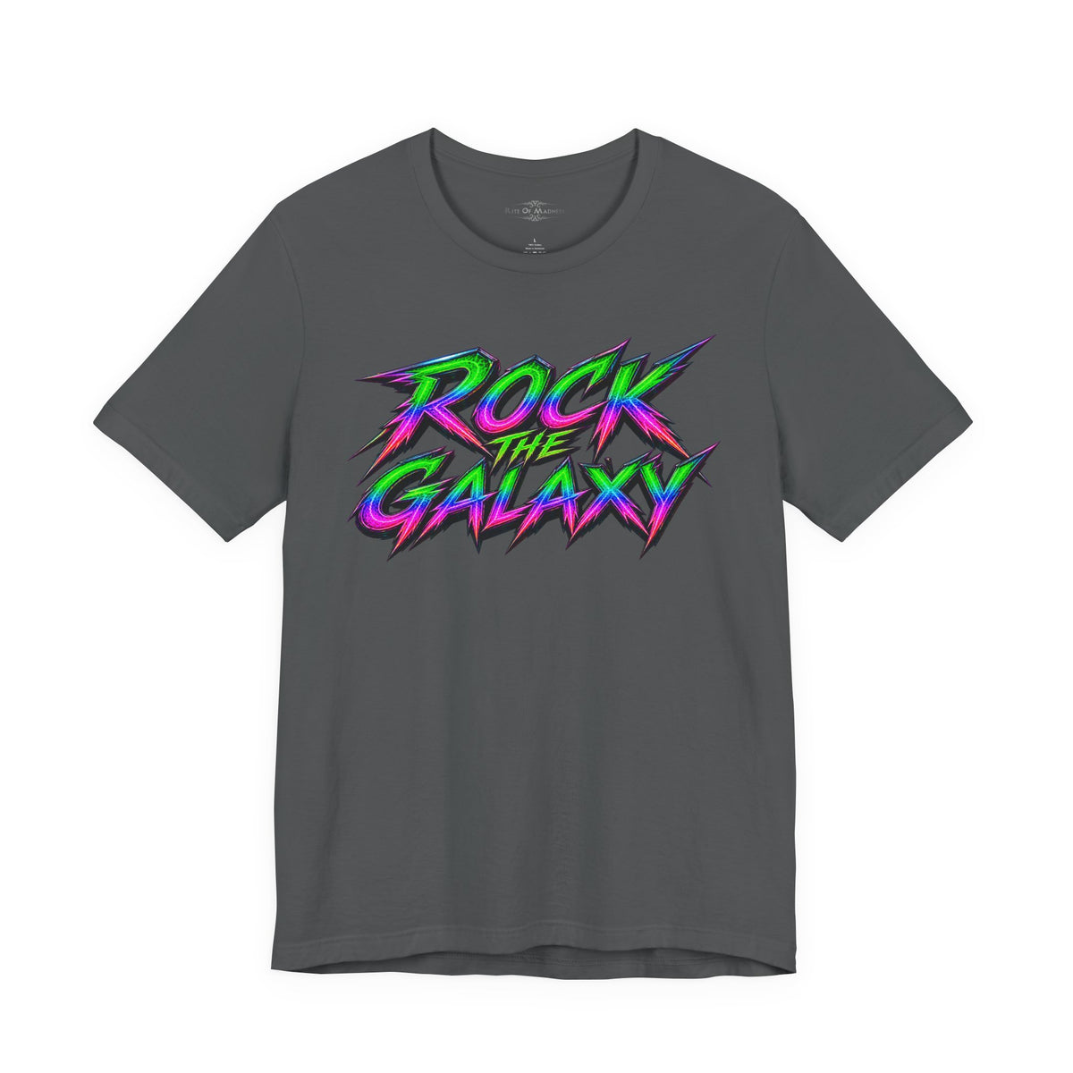 Rock the Galaxy | Alien Rock Music Graphic T-Shirt | Front & Back